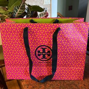 Tory Burch Pink and Orange Tote Bag